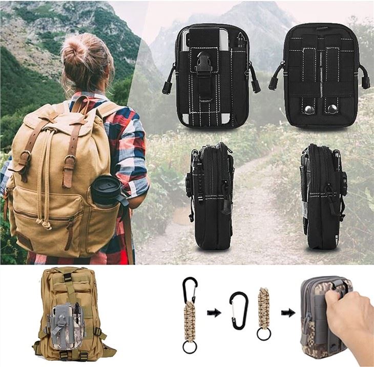 Universal Outdoor Waist Bag Black