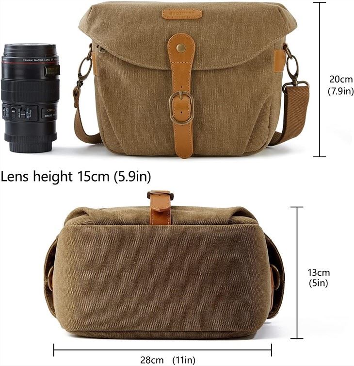 Vintage Padded Camera Shoulder Bag