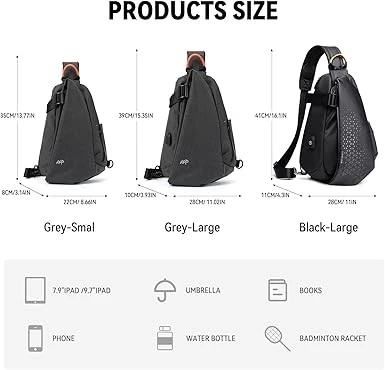 Sling Backpack With USB Charger