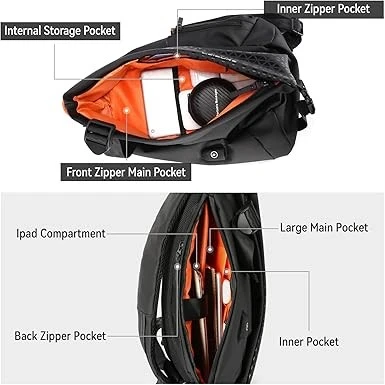 Sling Backpack With USB Charger