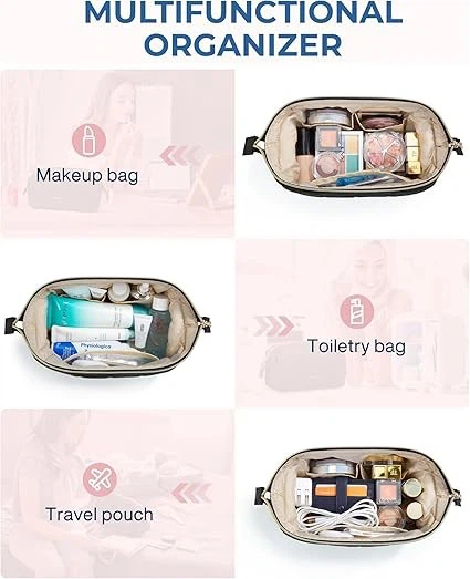 Wide-open Pouch Purse Travel Essentials